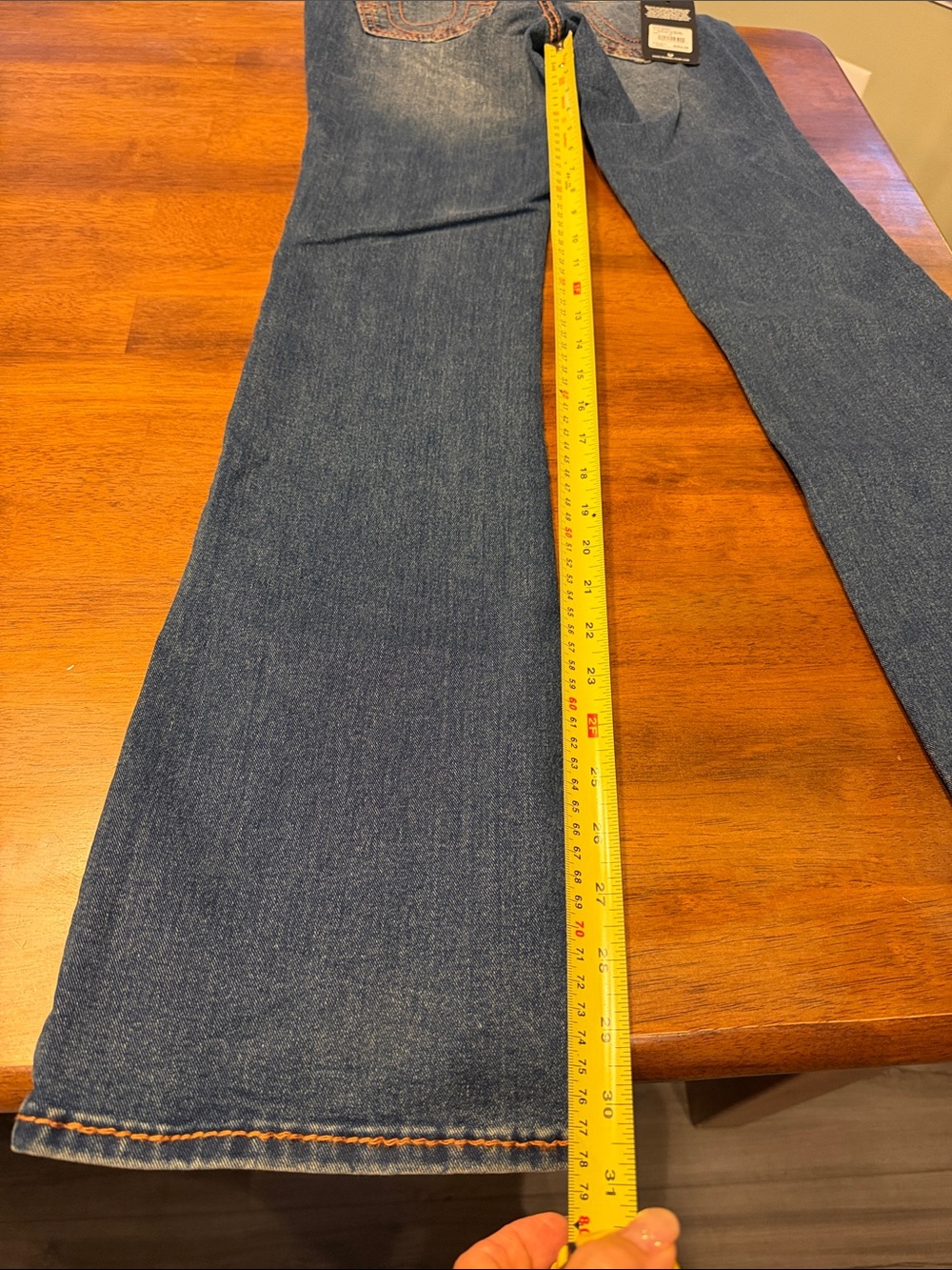 NWT True Religion Becca Big T Mid-Rise Bootcut Jeans Sz 25 Retail $204 - Picture 15 of 15